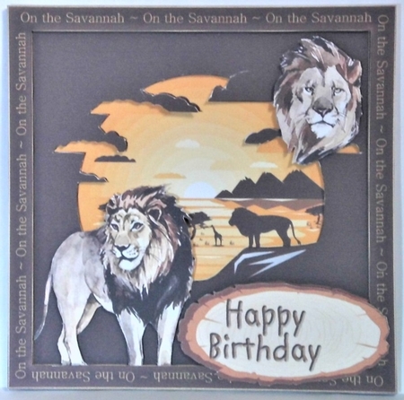 On the Savannah - Lions by Hazel Underwood