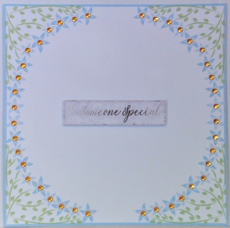 Baby Boy Flowered Corner Insert 8x8 by Hazel Underwood