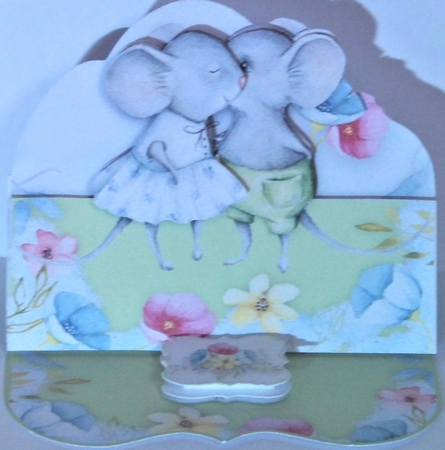 Mice In Love - Easel Card Kit  by Hazel Underwood
