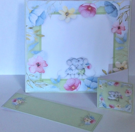 Mice In Love - Easel Card Kit  by Hazel Underwood