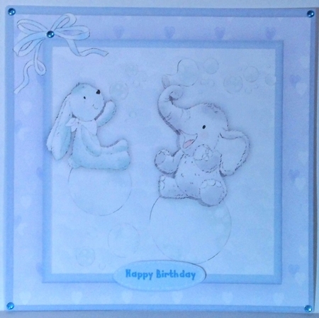 Ellie and Bubbles , Blue by Hazel Underwood