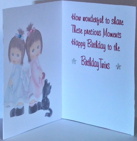 Twin Girls Birthday  Insert by Hazel Underwood
