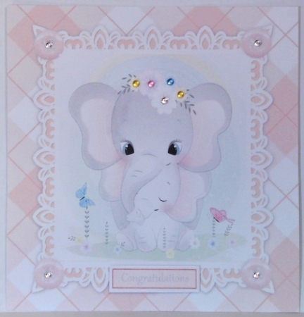 Gorgeous Baby Girl Elephants  8x8 by Hazel Underwood