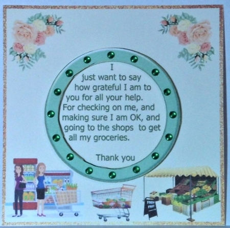 Thanks for doing my shopping  card by Hazel Underwood