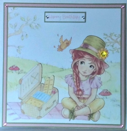 Hello little bird 7x7 card by Hazel Underwood