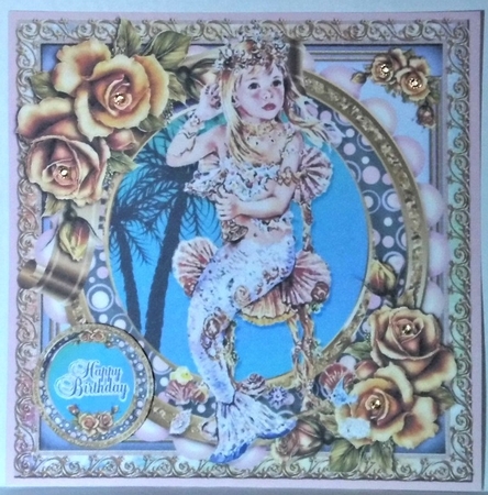 Mermaid And Roses 3 by Hazel Underwood