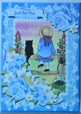Watching the Sunset A5 card with decoupage by Hazel Underwood