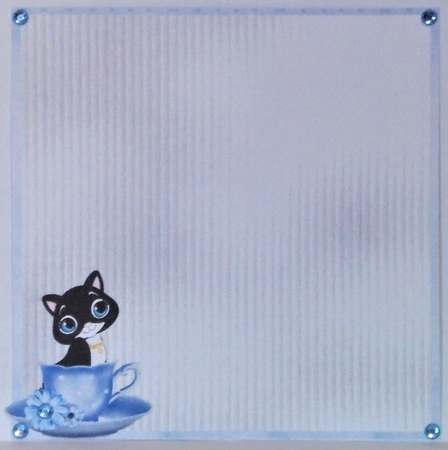 Matching insert for the design sheet - Cute Kitty in a Teacup by Hazel Underwood