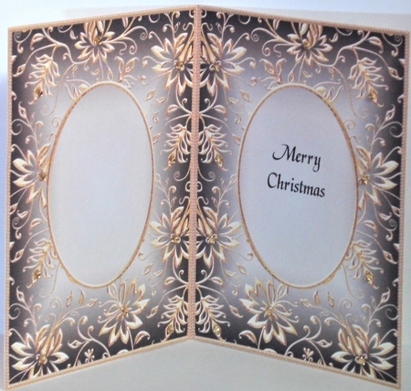 A5 CHRISTMAS INSERT - GOLDEN EMBOSSED 10 by Hazel Underwood