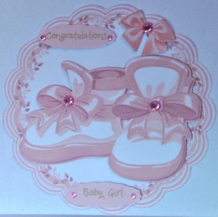 Pink  Baby Booties by Hazel Underwood