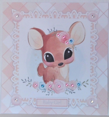 Baby Girl Animal Bumper Kit 8x8 by Hazel Underwood