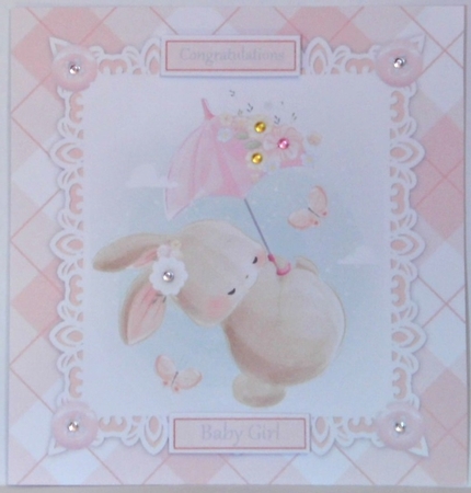 Baby Girl Animal Bumper Kit 8x8 by Hazel Underwood