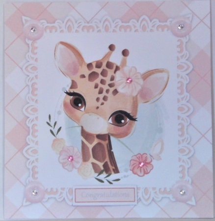 Baby Girl Animal Bumper Kit 8x8 by Hazel Underwood