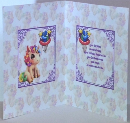 Rainbow and Unicorn A5 insert by Hazel Underwood