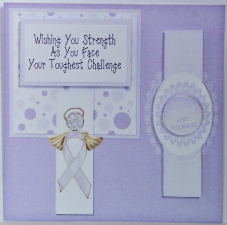 Cancer Support 6 Inch Square Toppers set 3 by Hazel Underwood