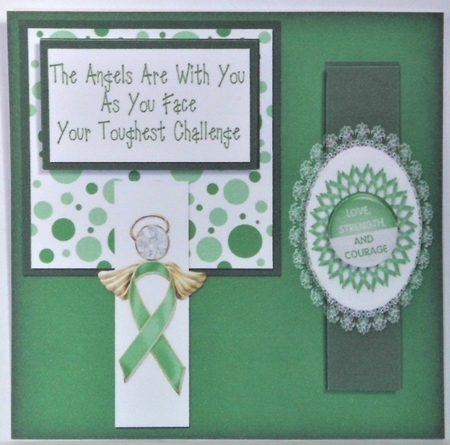 Cancer Support 6 Inch Square Toppers set 3 by Hazel Underwood