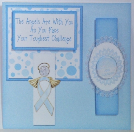 Cancer Support 6 Inch Square Toppers set 3 by Hazel Underwood