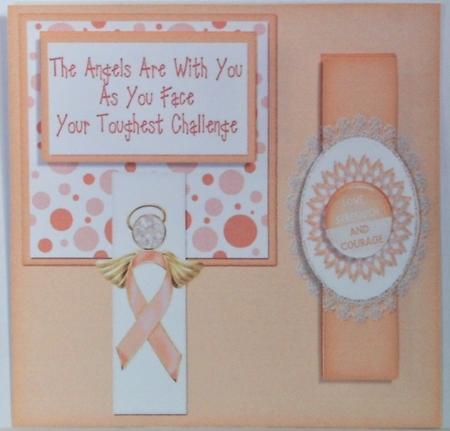 Cancer Support 6 Inch Square Toppers set 4 by Hazel Underwood
