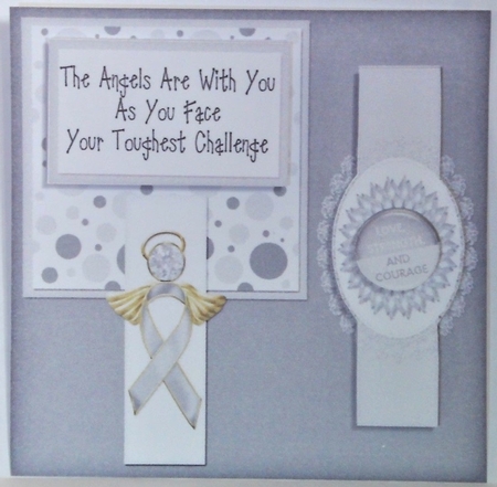 Cancer Support 6 Inch Square Toppers set 4 by Hazel Underwood