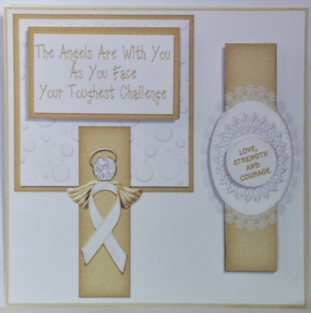Cancer Support 6 Inch Square Toppers set 4 by Hazel Underwood