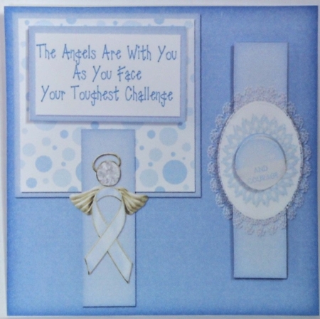 Cancer Support 6 Inch Square Toppers set 4 by Hazel Underwood