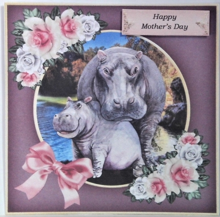 Loving Mum - Hippo by Hazel Underwood