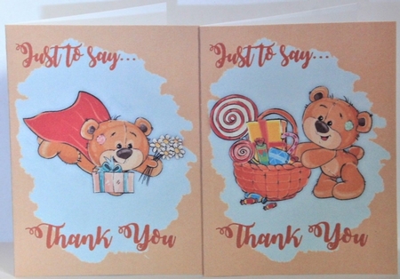 Teddy Thank You Notelet Kit by Hazel Underwood