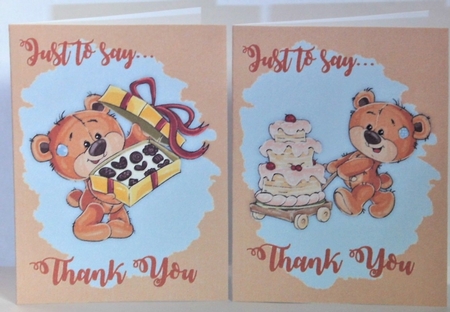 Teddy Thank You Notelet Kit by Hazel Underwood