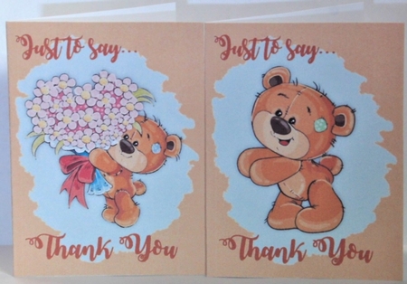 Teddy Thank You Notelet Kit by Hazel Underwood