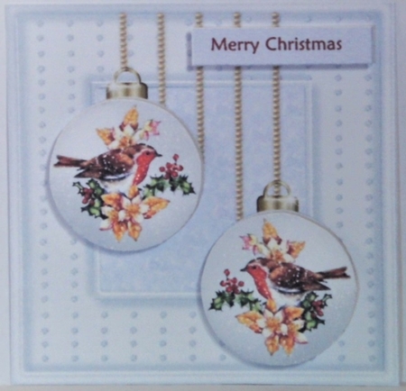 Cute Robin Christmas Bauble Topper & Insert  3 by Hazel Underwood