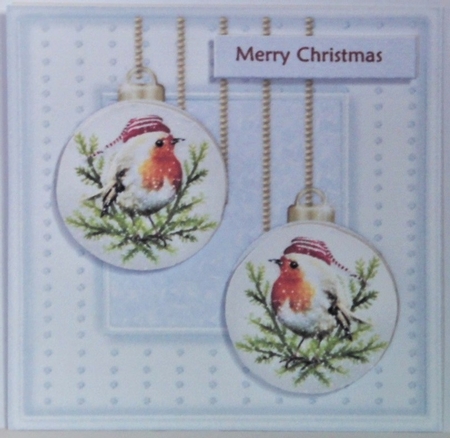 Cute Robin Christmas Bauble Topper & Insert  4 by Hazel Underwood