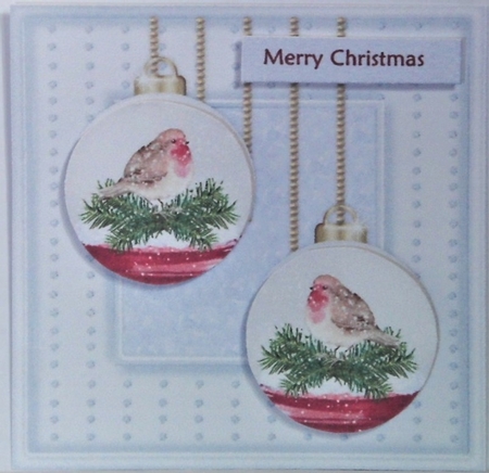 Cute Robin Christmas Bauble Topper & Insert  5 by Hazel Underwood