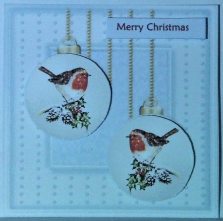 Cute Robin Christmas Bauble Topper & Insert  6 by Hazel Underwood
