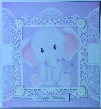 Gorgeous Purple Watercolour Elephant  8x8 Mini Kit by Hazel Underwood