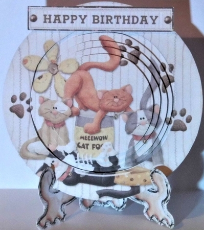 Mewow plate card kit and matching envelope by Hazel Underwood