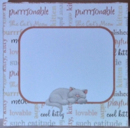 Mewow plate card kit and matching envelope by Hazel Underwood