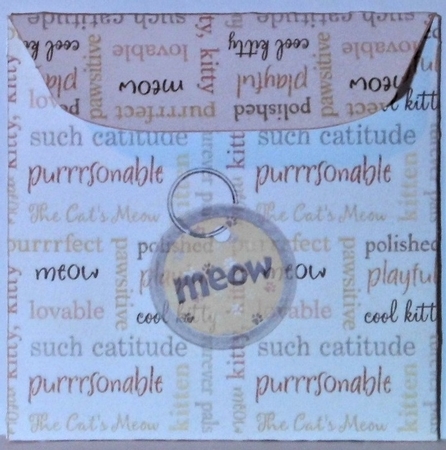 Mewow plate card kit and matching envelope by Hazel Underwood