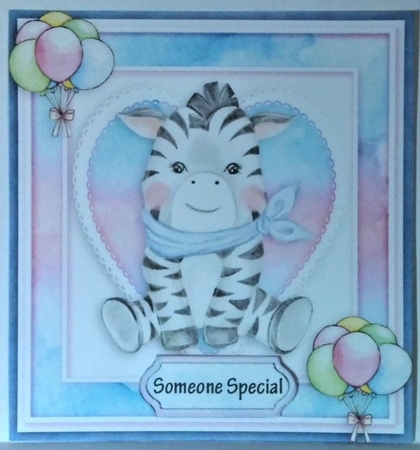 Happy birthday card with numbers by Hazel Underwood