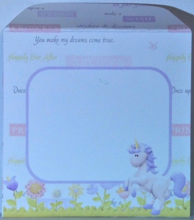 Princess unicorn plate card kit with matching envelope by Hazel Underwood