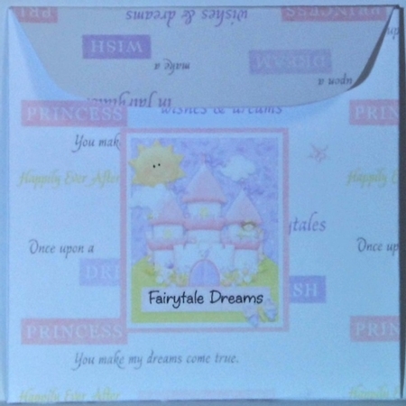 Princess unicorn plate card kit with matching envelope by Hazel Underwood