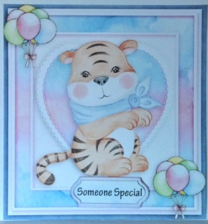 Happy birthday card with numbers by Hazel Underwood