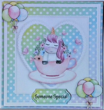 Happy birthday card with numbers by Hazel Underwood