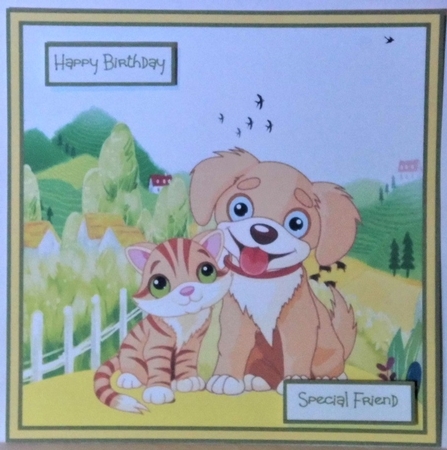 Animal friends 7x7 card by Hazel Underwood