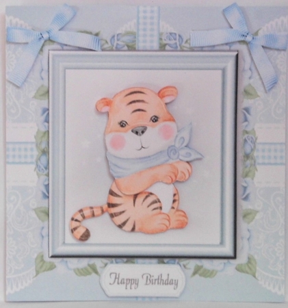 Gorgeous Tiger In Floral Frame 8x8 Mini Kit by Hazel Underwood