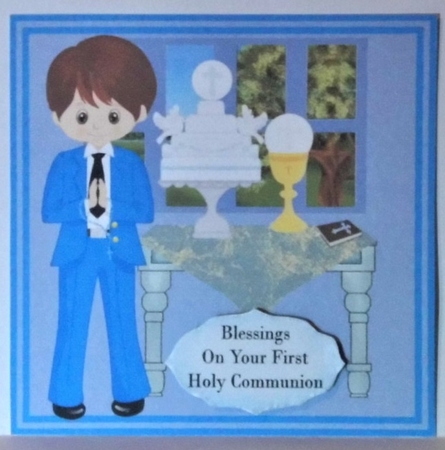 MALE FIRST HOLY COMMUNION - BROWN HAIRED by Hazel Underwood