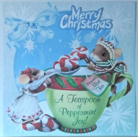5 lovely christmas animal card fronts 8x8 bumper kit by Hazel Underwood