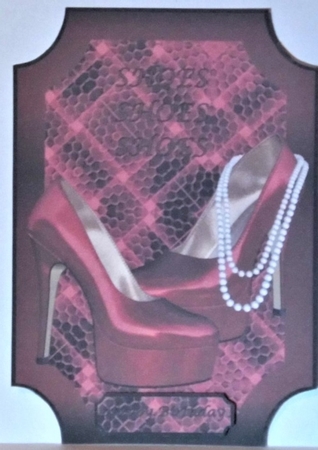 Maroon Heels & Pearls by Hazel Underwood