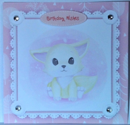 12, Cute Animal card Fronts + Inserts by Hazel Underwood