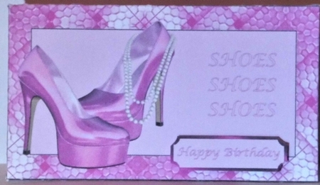 Mauve Heels & Pearls Money Pocket by Hazel Underwood