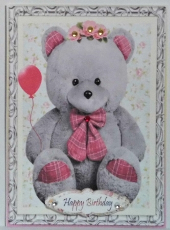 Happy Birthday bear by Hazel Underwood